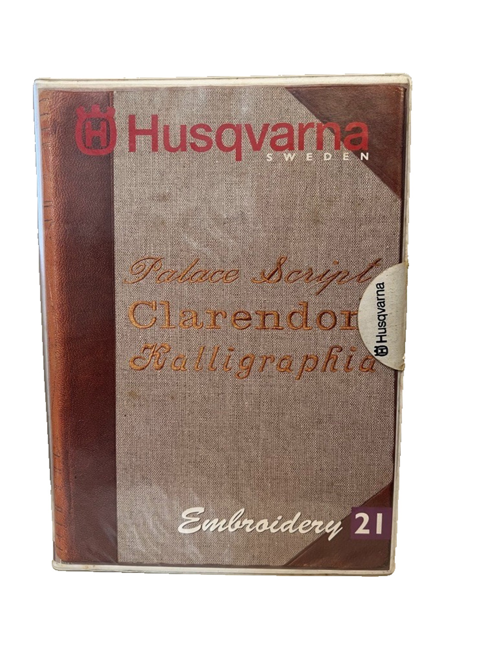 Alphabet Husqvarna Viking Embroidery Card 21 Palace Script Rose Iris Scandinavia